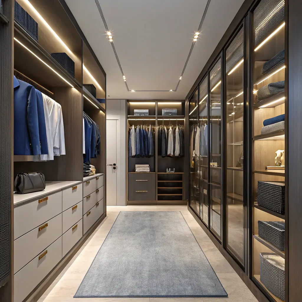 Modern Closet Storage Solution for Walk-in Closet
