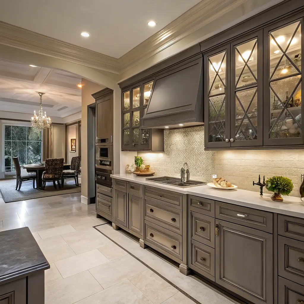Elegant Neoclassical Kitchen Cabinets